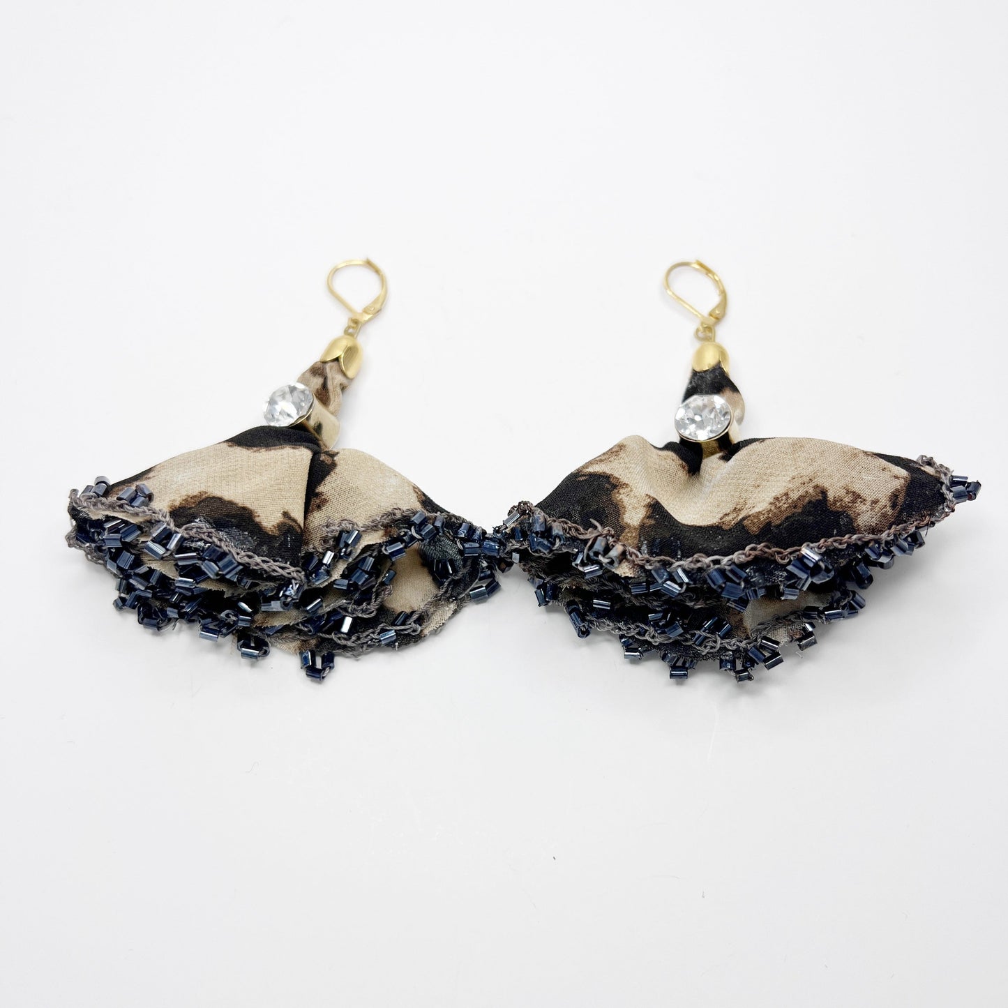 Fierce leopard dangling earrings